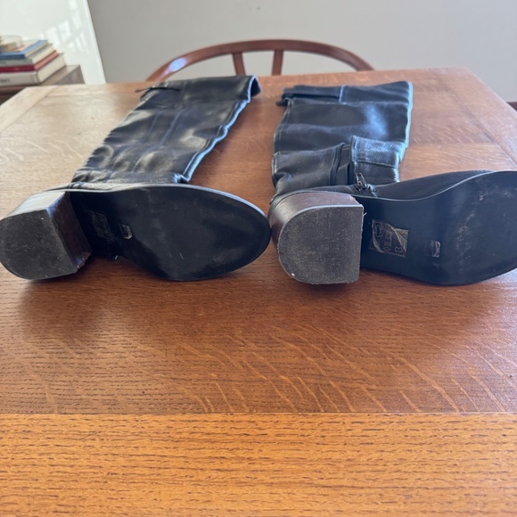 Black Leather Over-the-Knee Devlin Boots Size 8.5 - Picture 6 of 6